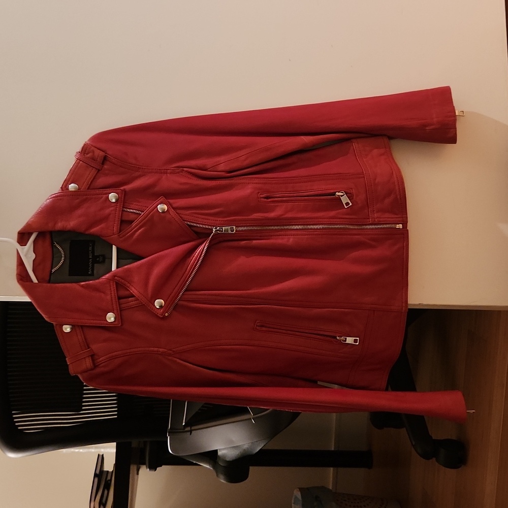 Banana Republic leather moto jacket